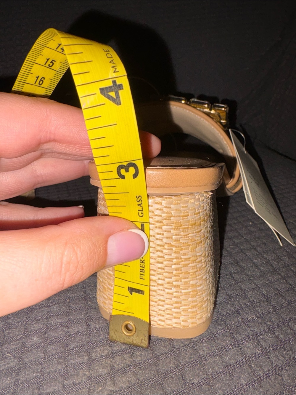 New Tan Embellished Slide Sandals by a new day - Picture 6 of 7